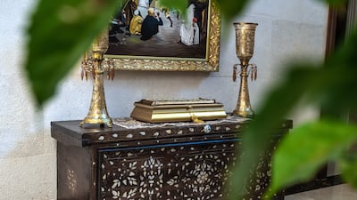 This wedding chest made of mother-of-pearl is more than 100 years old.