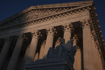The US Supreme Court is seen at sunset on Capitol Hill last week. AFP