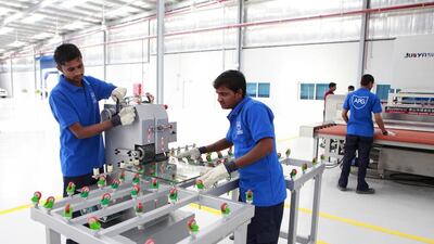 The new facility will contribute to increasing the manufacturing capacity of the factory to up to 400 armoured vehicles per month given normal workload. However, this capacity can be raised to 500 units when required. Sarah Dea / The National