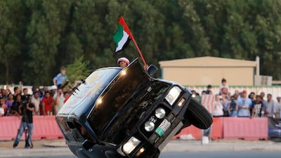 Julian Smith, the stunt coordinator for the Hollywood blockbuster Fast and Furious 6, tore around the car park in Dubai Studio City in a Corvette Z06. He was joined by stunt drivers Alex Hill (Nightscape) and Cord Newman (Dukes of Hazzard) as they showed ???