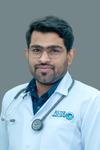 Dr Shafneed Narangoli, a general practitioner at Aster Clinic Ras Al Khaimah, says apple cider vinegar should be diluted. Photo: Aster Clinic Ras Al Khaimah