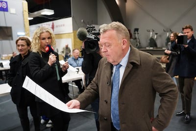 The election outcome could hinge on former prime minister Lars Lokke Rasmussen, leader of the centrist Moderates and current Foreign Minister. EPA