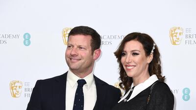 Dermot O'Leary and Dee Koppang O'Leary attend the Bafta - EE British Academy Film Awards 2020 Nominees' Party at Kensington Palace on Saturday, February 1. Getty Images