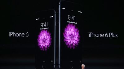 Apple CEO Tim Cook announces the iPhone 6. Justin Sullivan/ Getty Images/ AFP