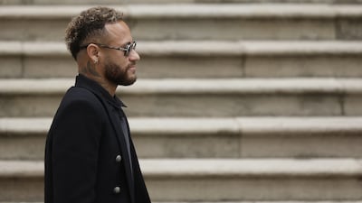 Neymar leaves court in Barcelona. EPA
