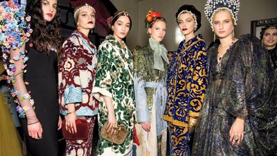 The show took place in Milan's historic Palazzo Litta. Courtesy Dolce & Gabbana