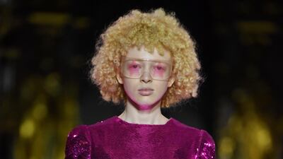 Schiaparelli's 2019 Spring-Summer Haute Couture collection fashion show in Paris, on January 21, 2019. Getty Images