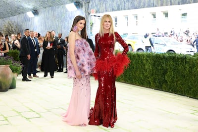 Model Sunday Rose Kidman-Urban, left, and Nicole Kidman at the 2026 Met Gala. AFP