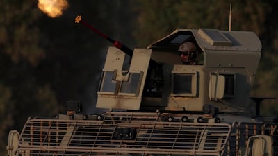 Members of the UAE Armed Forces perform military drills during the "Union Fortress 6" military parade in Al Hamra, Ras al Khaimah, UAE. Reuters