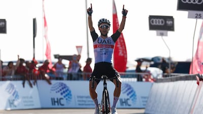 UAE Team Emirates rider Adam Yates won the final stage of UAE Tour 2023. Photo: Sprint Cycling Agency
