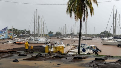 The storm brought torrential rain and floods to the island.