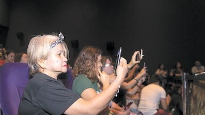 Fans attend a meet and greet with Kathyrn Bernardo and Alden Richards in Dubai.