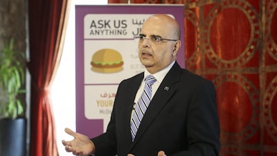 Yousef Abdulghani, vice president of McDonald’s Middle East development, says that the food company will answer any question customers would like to ask on its website. Sarah Dea / The National