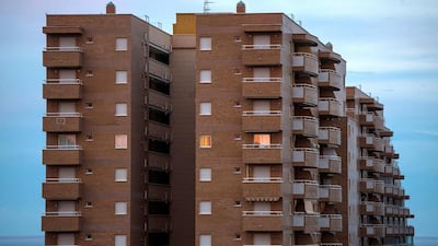 Mainly empty apartments are seen in the Marina d’Or resort. David Ramos / Getty Images