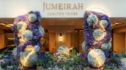 Astrolabe installation by Chelsea in Bloom gold medallist Paul Thomas at Jumeirah Carlton Tower, London. Photo: Jumeirah