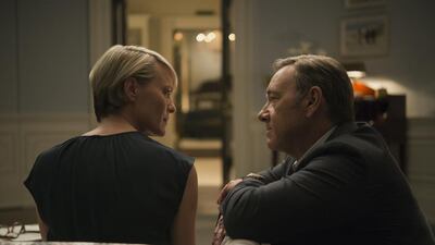 Robin Wright and Kevin Spacey in the Netflix drama House of Cards. David Giesbrecht for Netflix