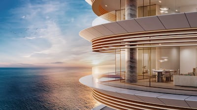 Missoni-designed interior of a three-bedroom apartment in the Trio Isle project in Ras Al Khaimah. Photo: Octa