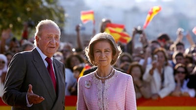 A 2007 image of Spanish King Juan Carlos I and Queen Sofia visiting Ceuta. AFP, file