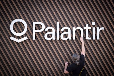 AI tech firm Palantir promotes its brand near the World Economic Forum meeting in Davos. EPA
