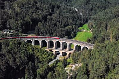 The Semmering Railway runs between Gloggnitz and Murzzuschlag in Austria. Getty Images