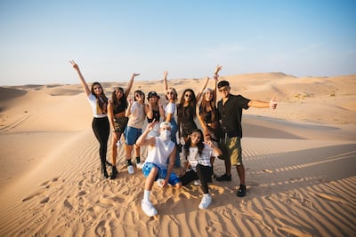 Now United have spent two weeks in Abu Dhabi as they shoot a new music video. Courtesy Now United
