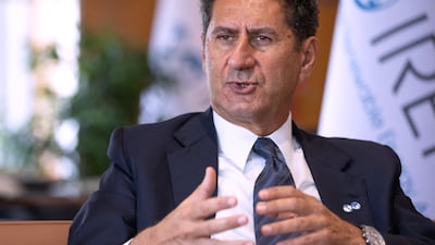 Francesco La Camera, director general of the International Renewable Energy Agency, says the world needs to step up its commitment to renewables. Victor Besa / The National