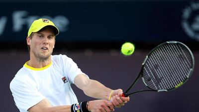 Andreas Seppi won only his second match of 2014 in Dubai on Monday. Ali Haider / EPA