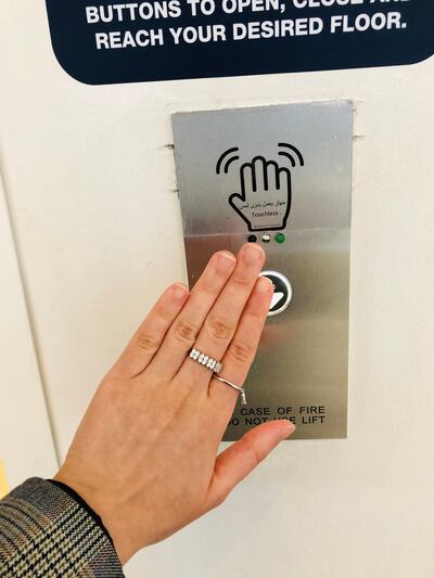 A touchless keypad that UAE University has developed. Courtesy: UAE University