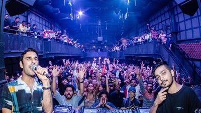 Sood with artist Lost Stories for a show in Hyderabad. Photo by Abhishek Verma; Shubham Rangjika