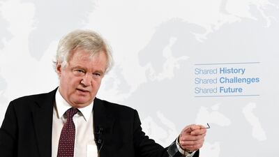Brexit secretary David Davis Davis told business leaders in Austria that instead of loosening rules, the UK will engage in a "race to the top" in standards after the country leaves the EU. AFP / ROLAND SCHLAGER