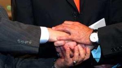 Shaking hands to cement a business agreement is a proven way of acknowledging a done deal and recognising trust between the parties.