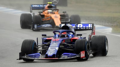 Third place for Daniil Kvyat was his first podium since the Chinese Grand Prix in 2016. AP Photo