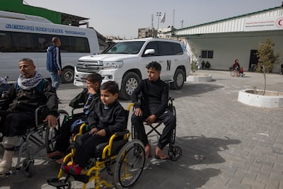 European gendarmes are deployed at Rafah border crossing which Israel re-opened Monday for a limited number of Palestinians. EPA