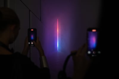 Art Here 2025 was held under the theme Shadows. Pictured is Ryoichi Kurokawa's winning work. Ryan Lim for The National