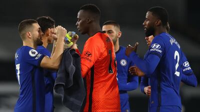 CHELSEA PLAYER RATINGS: Edouard Mendy 5 – Poor on the ball early on, he made up for it with his confidence when claiming crosses. However, he nearly gifted Fulham a goal when he tried, and failed, to clear but he got away with it. AFP