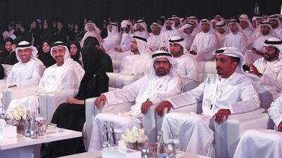 Audience members look on as Sheikh Abdullah delivers a powerful message over the importance of education. WAM