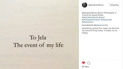 Event by Slavoj Zizek. Courtesy Noura Al Joaib and Noura Alzuabi / @DedicationLibrary