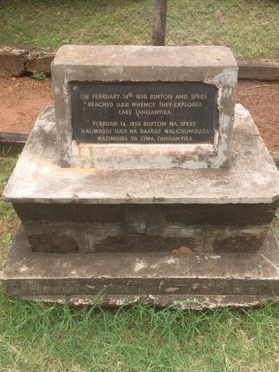 A monument to the 1858 exploration. Courtesy James Hanning