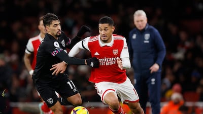 William Saliba – 6. The Frenchman was unlucky to give away a penalty. However, he did stand up to Antonio well at the back and helped keep the scoreline low. Reuters