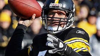 Ben Roethlisberger, pictured against Oakland in December, has reconnected with his teammates and the organisation's fans.