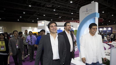 Bollywood actor Arbaz Khan inaugurated the Indian Property Show in Dubai. Sarah Dea / The National