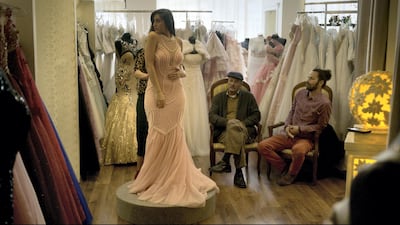 'Wajib' stars father and son Mohammed and Saleh Bakri, with Maria Zreik. Courtesy Diff