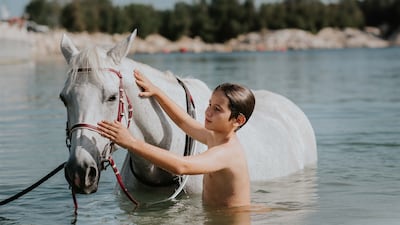 At JA Equestrian Centre, you can ride and even swim with horses. All photos: JA Beach Hotel