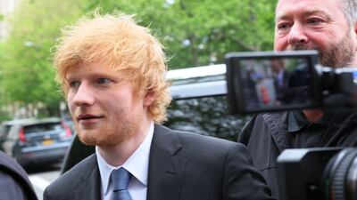 Ed Sheeran at his copyright infringement hearing at Manhattan Federal Court on May 4. AFP