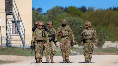 US Army soldiers train at the Hohenfels Training Area in Hohenfels, Germany. Bloomberg