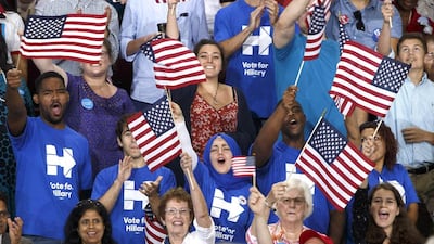 Supporters of Hillary Clinton. Patrick T Fallon / Bloomberg