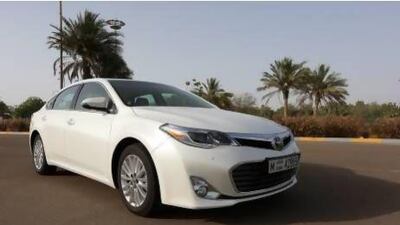 The Toyota Avalon is as relaxed as an S-Class Mercedes at normal cruising speeds, but fails to excite our Motoring editor. Fatima Al Marzooqi / The National