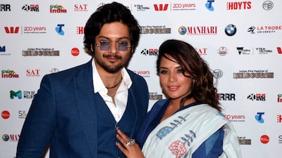Indian actors Ali Fazal and Richa Chadha at the premiere of their movie 'Love Sonia', on the opening night of the Indian Film Festival of Melbourne. AFP
