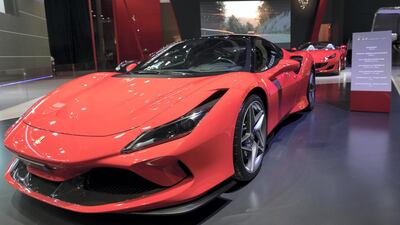 Ferrari at the Dubai Motor Show opening day. Antonie Robertson / The National