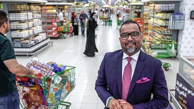 V Nandakumar, Lulu Group spokesman, outlines the company's plans to ensure customers are well catered for. Victor Besa/The National